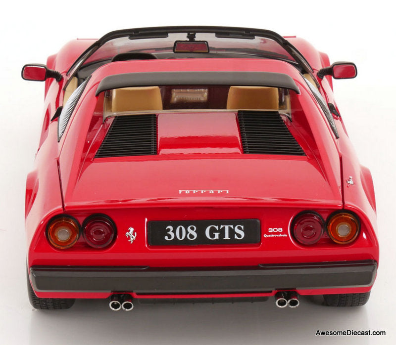 1982 Ferrari 308 GTS QV, (Euro Version) Red: 1:12 Diecast Model