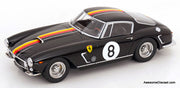 1960 Ferrari 250 GT SWB #8, Black 1:18 Diecast Model Car by KK Scale
