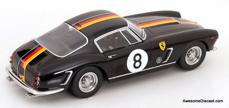 1960 Ferrari 250 GT SWB #8, Black 1:18 Diecast Model Car by KK Scale