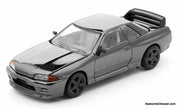 Nissan GT-R R32, Dark Chrome 1:64 Diecast Model Car by Pop Race