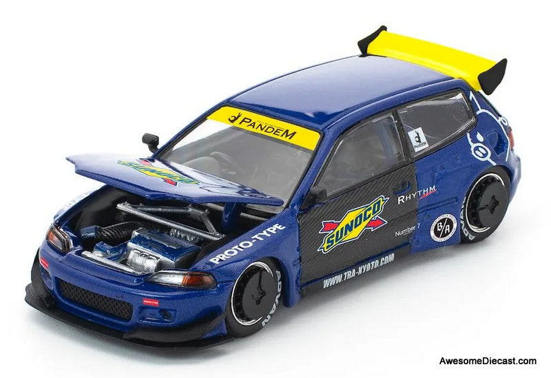 Pandem Civic EG6 Mk5, Sunoco 1:64 Diecast Model Car by Pop Race