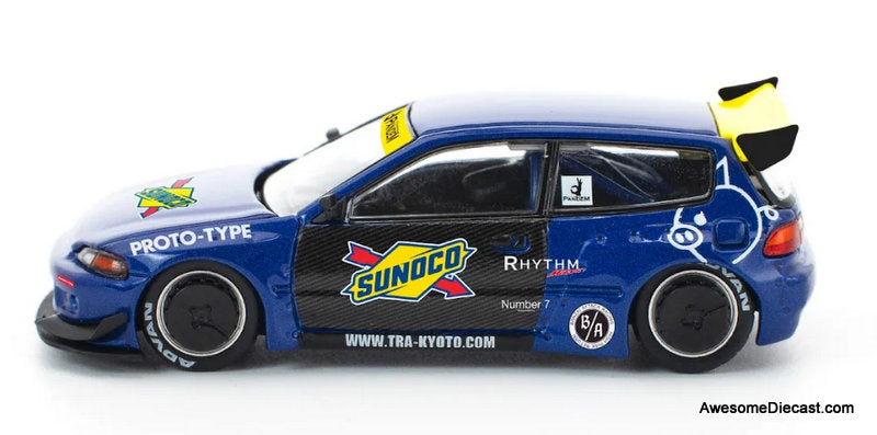 Pandem Civic EG6 Mk5, Sunoco 1:64 Diecast Model Car by Pop Race