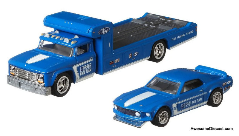 Hot Wheels Premium Team Transport 1969 Ford Mustang Boss 302 & Retro Rig 1:64 Diecast Model Car by Hot Wheels
