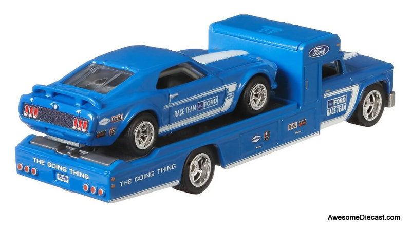 Hot Wheels Premium Team Transport 1969 Ford Mustang Boss 302 & Retro Rig 1:64 Diecast Model Car by Hot Wheels