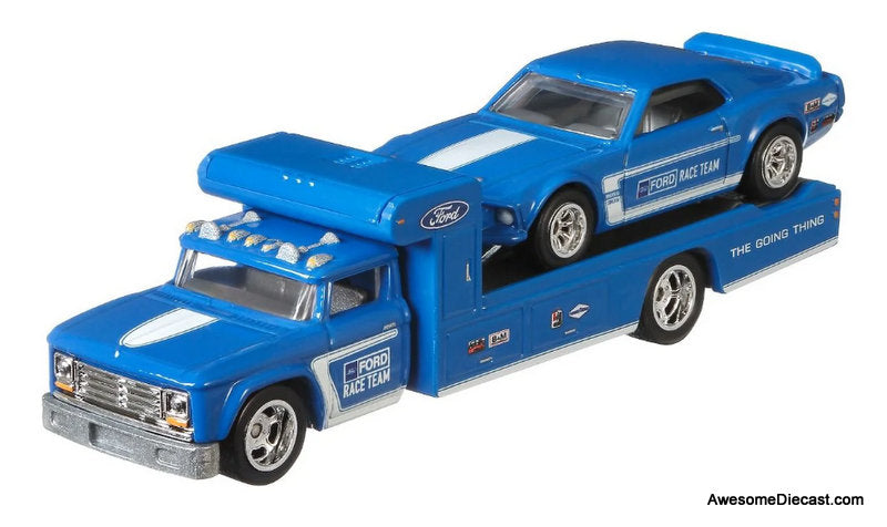 Hot Wheels Premium Team Transport 1969 Ford Mustang Boss 302 & Retro Rig 1:64 Diecast Model Car by Hot Wheels