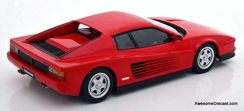 1986 Ferrari Testarossa, Red 1:18 Diecast Model Car by KK Scale