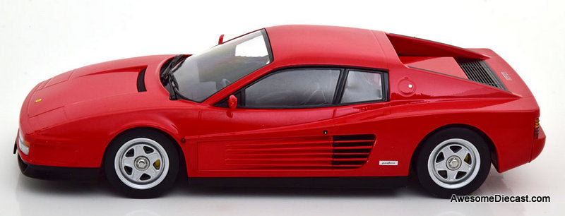 1986 Ferrari Testarossa, Red 1:18 Diecast Model Car by KK Scale