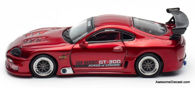 Toyota Supra A80 GT300 "Top Secret", Red 1:64 Diecast Model Car by Inno64