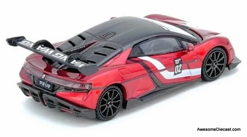 Yangwang U9 Nurburgring Test Car 2025 World Fastest EV, Chrome Red 1:64 Diecast Model Car by Inno64
