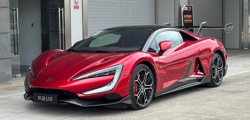 Yangwang U9 Nurburgring Test Car 2025 World Fastest EV, Chrome Red 1:64 Diecast Model Car by Inno64