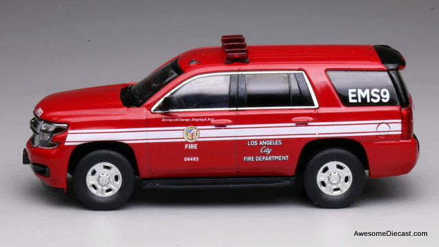Chevrolet Tahoe, Red: Los Angeles City Fire Department 1:64 Diecast Model Car by 596 Model