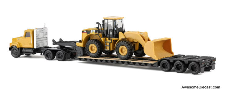 Caterpillar CT681 Day Cab w/ Lowboy & 950G Wheel Loader 1:87 Diecast Model Truck by Diecast Masters