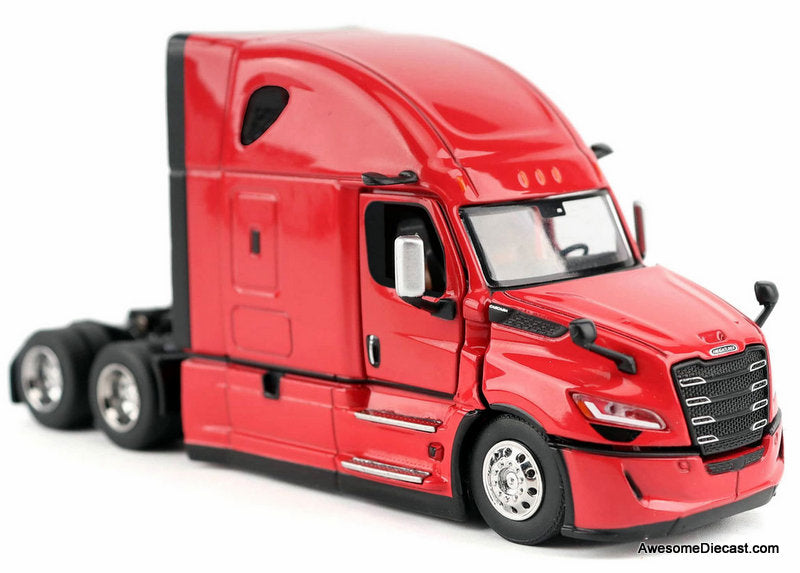 2025 Freightliner Cascadia Gen-5 Sleeper Tractor, Red 1:64 Diecast Model Truck by Diecast Masters