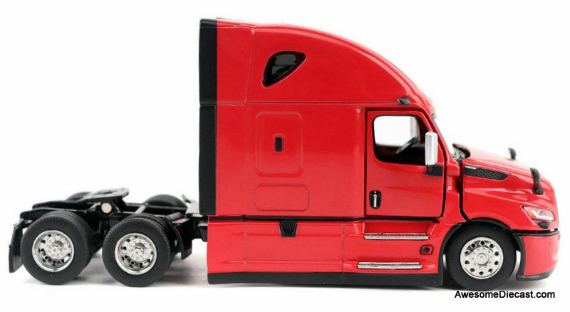 2025 Freightliner Cascadia Gen-5 Sleeper Tractor, Red 1:64 Diecast Model Truck by Diecast Masters