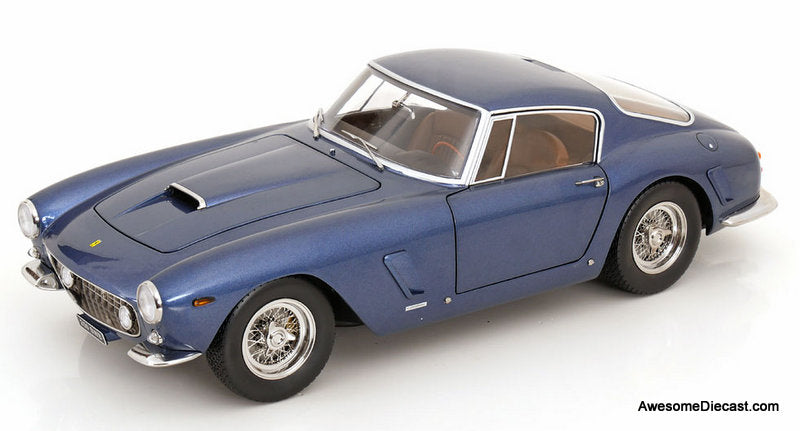1961 Ferrari 250 GT SWB Passo Corto, Metallic Blue 1:12 Diecast Model Car by KK Scale