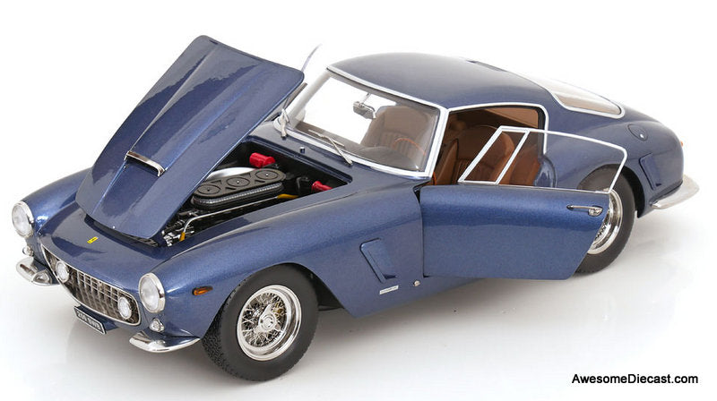 1961 Ferrari 250 GT SWB Passo Corto, Metallic Blue 1:12 Diecast Model Car by KK Scale