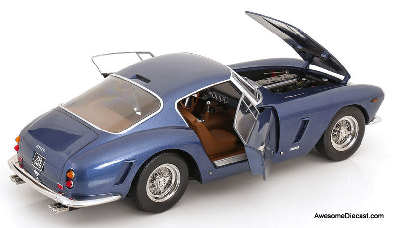 1961 Ferrari 250 GT SWB Passo Corto, Metallic Blue 1:12 Diecast Model Car by KK Scale