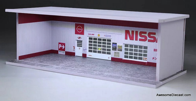 Nissan Inspection Workshop w/Lighting 1:64 Diorama by MoreArt