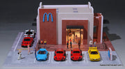 McDonalds Drive Through (Blue Logo) w/Lighting 1:64 Diorama by MoreArt