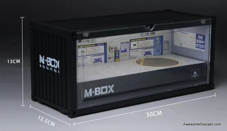 Container Rotating Underground Parking Lot w/Lighting  1:64 Diorama by MoreArt