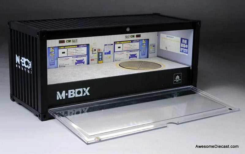 Container Rotating Underground Parking Lot w/Lighting  1:64 Diorama by MoreArt