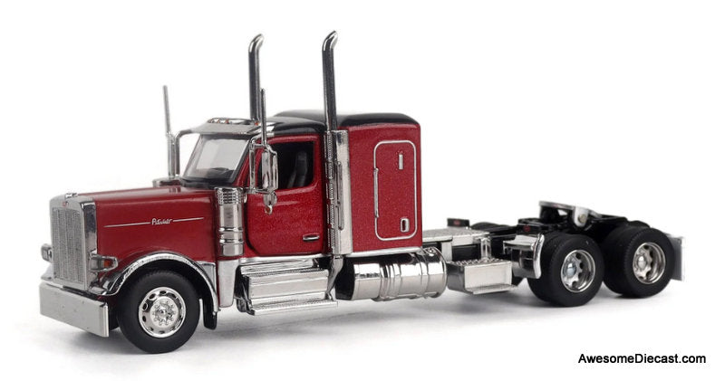 Peterbilt 589 Tandem-Axle Legendary Package Sleeper Truck, Legendary Red 1:64 diecast Model Truck by Diecast Masters