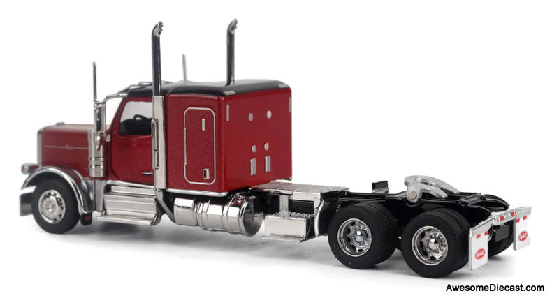 Peterbilt 589 Tandem-Axle Legendary Package Sleeper Truck, Legendary Red 1:64 diecast Model Truck by Diecast Masters