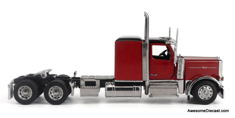 Peterbilt 589 Tandem-Axle Legendary Package Sleeper Truck, Legendary Red 1:64 diecast Model Truck by Diecast Masters