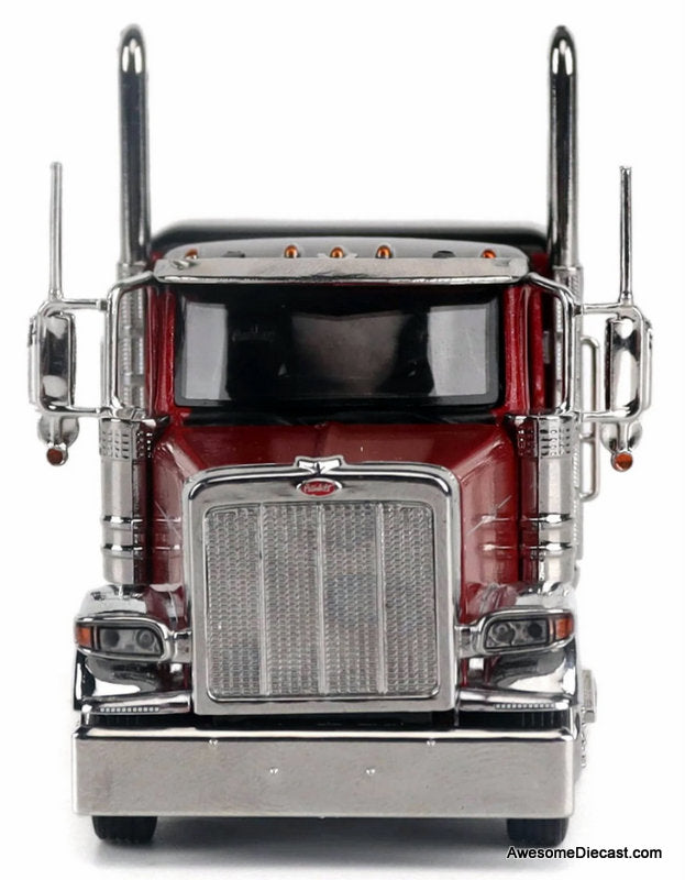 Peterbilt 589 Tandem-Axle Legendary Package Sleeper Truck, Legendary Red 1:64 diecast Model Truck by Diecast Masters