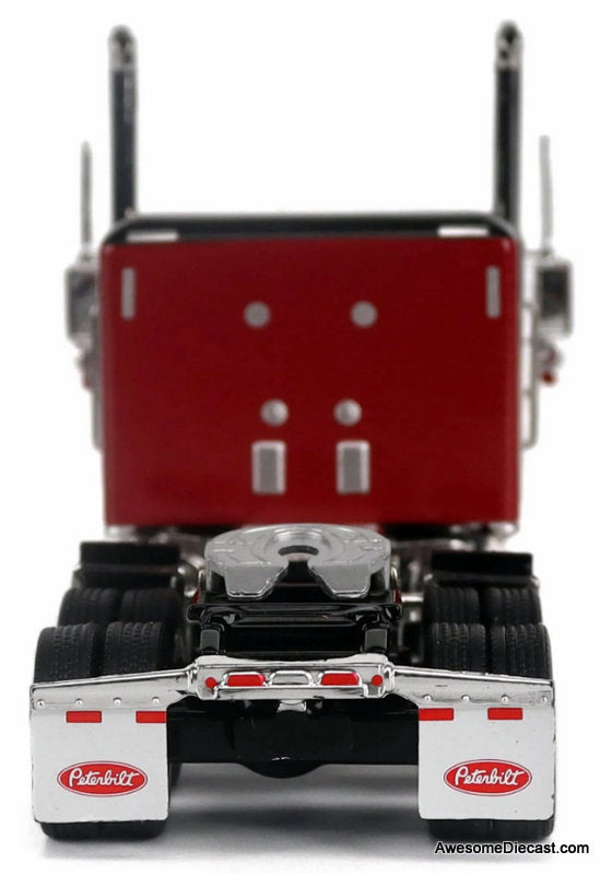 Peterbilt 589 Tandem-Axle Legendary Package Sleeper Truck, Legendary Red 1:64 diecast Model Truck by Diecast Masters