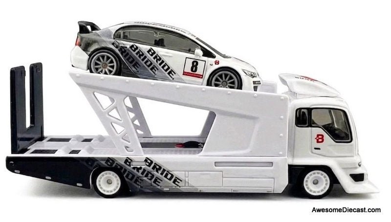 Hot Wheels Team Transport 2007 Honda Civic Type R & Kousoku Hauler 1:64 Diecast Model Vehicles by Hot Wheels