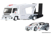 Hot Wheels Team Transport 2007 Honda Civic Type R & Kousoku Hauler 1:64 Diecast Model Vehicles by Hot Wheels