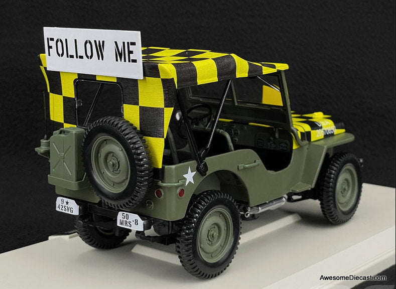 1944 Army Jeep "Follow Me" 1:18 Diecast Model Car by Norev