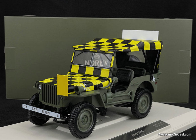 1944 Army Jeep "Follow Me" 1:18 Diecast Model Car by Norev