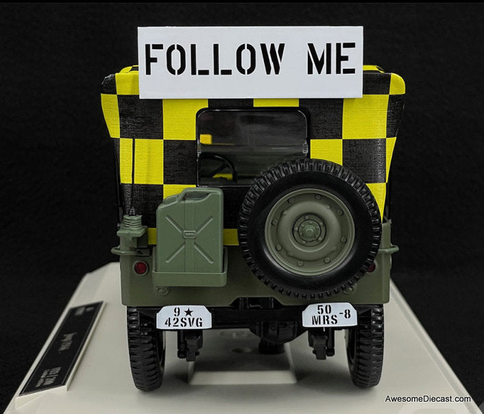 1944 Army Jeep "Follow Me" 1:18 Diecast Model Car by Norev