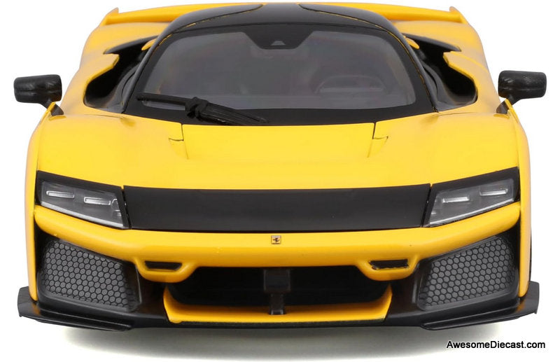 2024 Ferrari F80, Metallic Yellow 1:18 Diecast Model Car by Burago