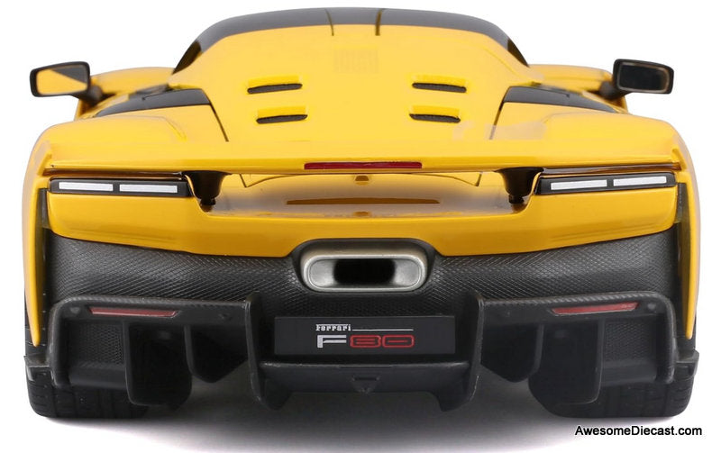2024 Ferrari F80, Metallic Yellow 1:18 Diecast Model Car by Burago