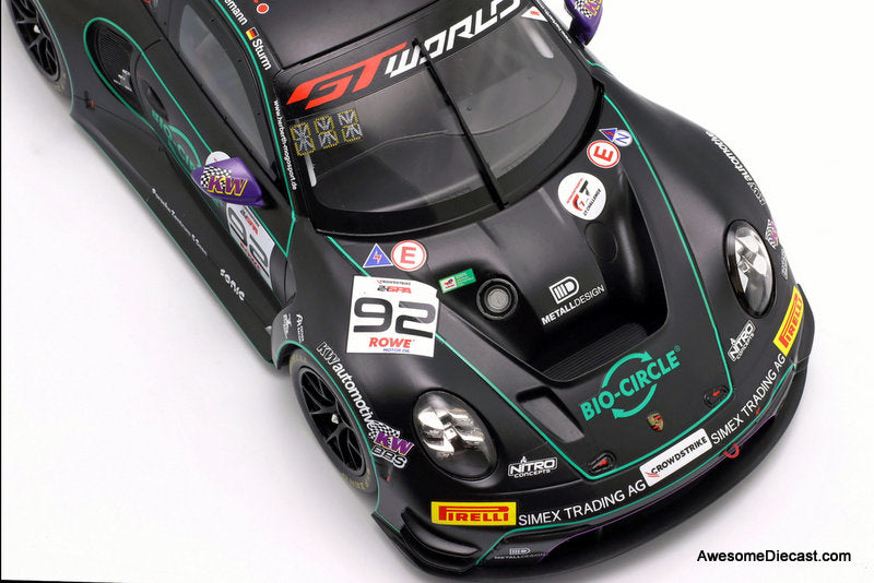 Porsche 911 GT3 R #92 Herberth Motorsport 1:18 Diecast Model Car by IXO
