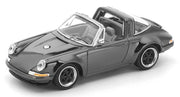 Porsche Singer Targa, Dark Chrome 1:64 Diecast Model Car by Pop Race