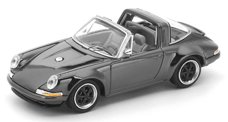 Porsche Singer Targa, Dark Chrome 1:64 Diecast Model Car by Pop Race