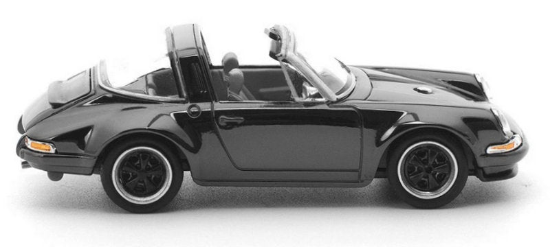Porsche Singer Targa, Dark Chrome 1:64 Diecast Model Car by Pop Race