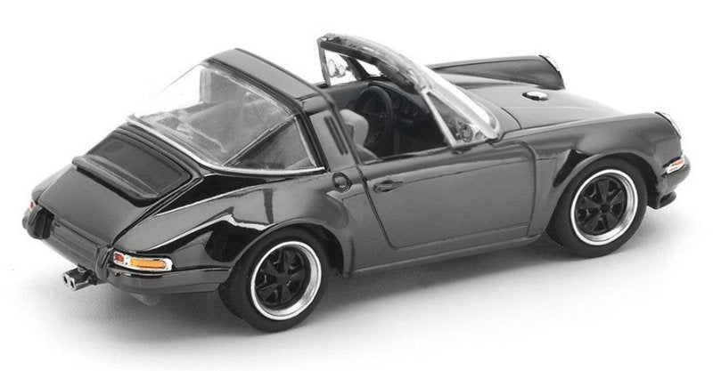 Porsche Singer Targa, Dark Chrome 1:64 Diecast Model Car by Pop Race