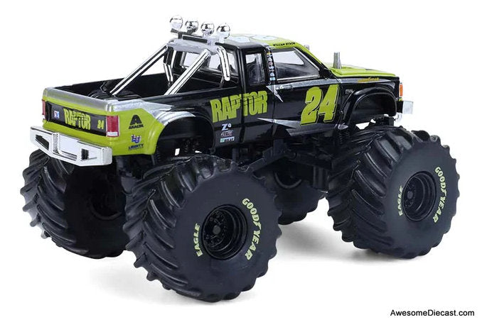 1986 Chevrolet S-10 Extended Cab Monster Truck, William Byron #24 Raptor, Kings of Crunch Hendrick Motorsports Edition 1:64 Diecast Model Truck by Greenlight