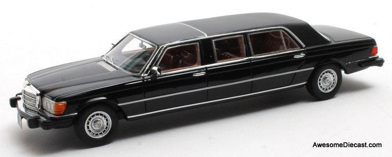 1973 Mercedes-Benz 450SEL Limousine, Black 1:43 Resin Cast Model Car by Matrix