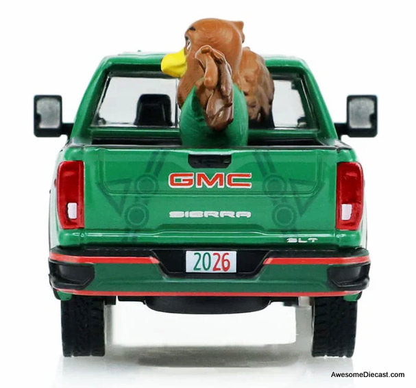2022 GMC Sierra 3500 HD Mexico Tribute w/Eagle Figurine International Soccer Celebration 26 1:64 Diecast Model Truck by Greenlight