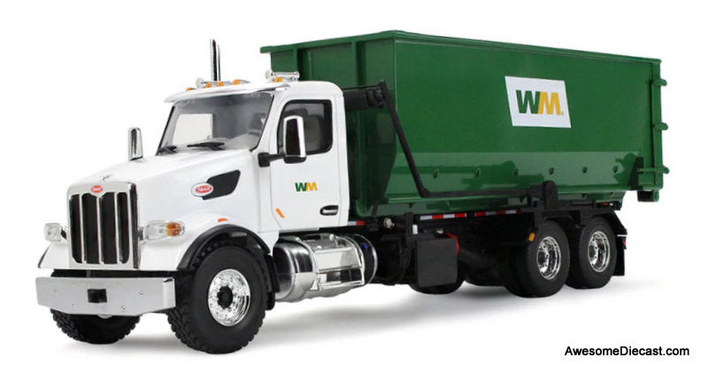 Peterbilt 567 Waste Management Garbage Truck w/40 Yard Roll-Off Container 1:34 Diecast Model Truck by First Gear