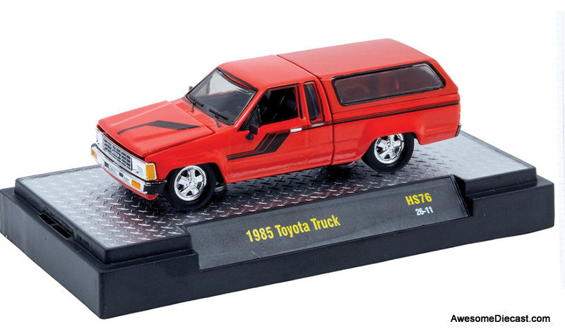 1985 Toyota Pick-Up Truck, Red 1:64 Diecast Model Truck by M2 Machines