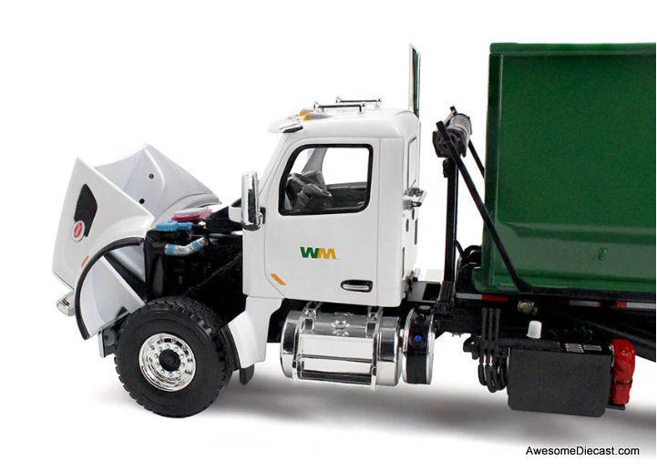 Peterbilt 567 Waste Management Garbage Truck w/40 Yard Roll-Off Container 1:34 Diecast Model Truck by First Gear