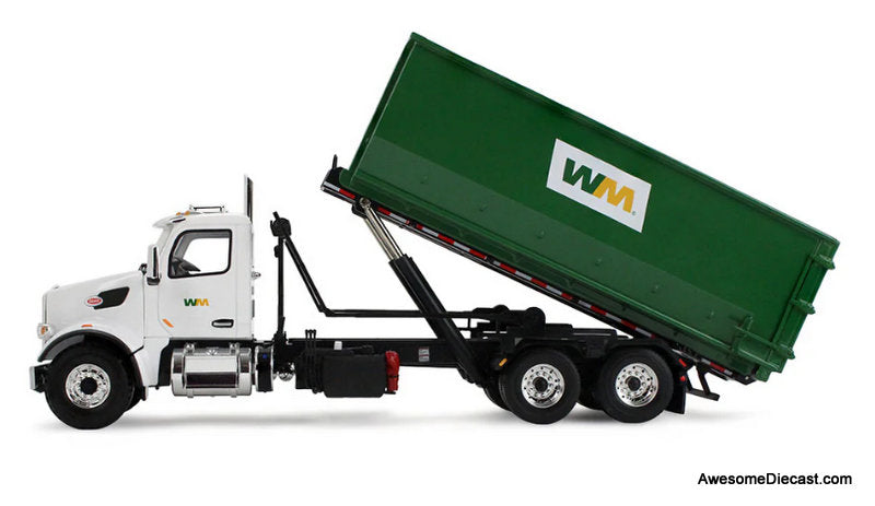 Peterbilt 567 Waste Management Garbage Truck w/40 Yard Roll-Off Container 1:34 Diecast Model Truck by First Gear
