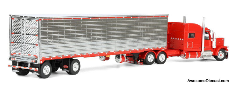 DCP製Peterbilt レッカー車 ミニカー Peterbilt 589 Sleeper Tractor w/Utility Reefer Trailer, Blackjack